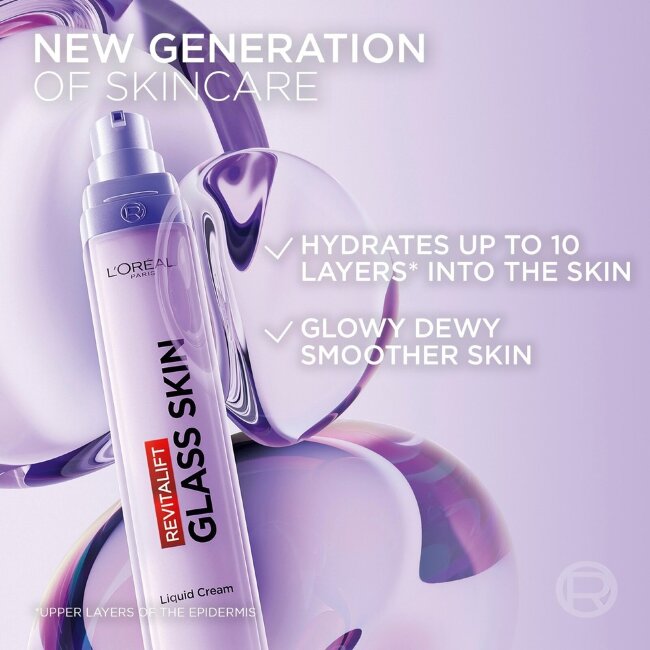 Жидкий дневной крем L'Oréal Paris Revitalift Filler Glass Skin для нормальной кожи 50 мл