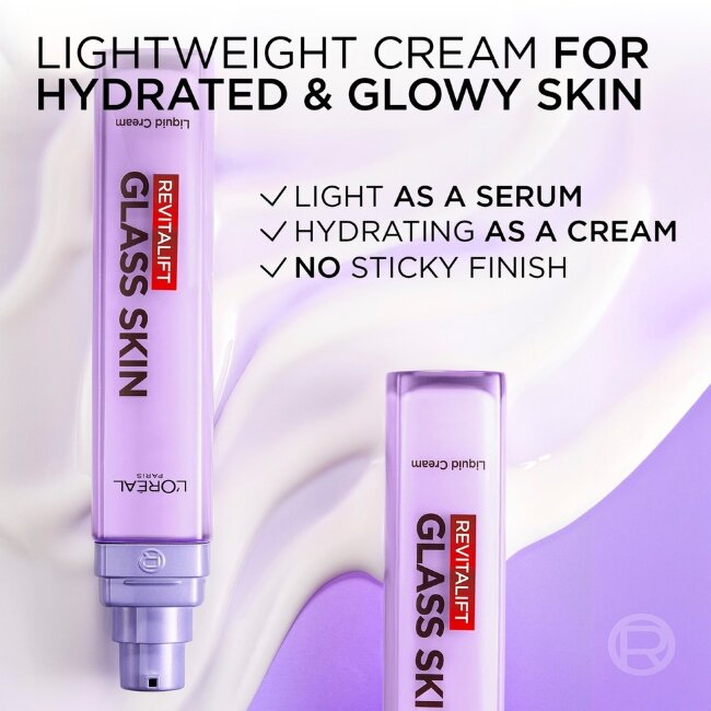 Жидкий дневной крем L'Oréal Paris Revitalift Filler Glass Skin для нормальной кожи 50 мл