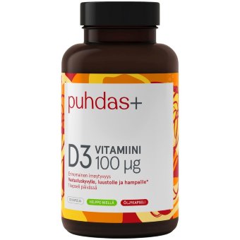 Витамин D3 Puhdas+ 100 мкг 120 капсул