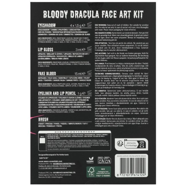 Набор для макияжа лица Sence bloody dracula Набор для макияжа лица Sence bloody dracula