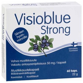 Витамины с экстрактом черники Visioblue Strong 60 капсул Hankintatukku
