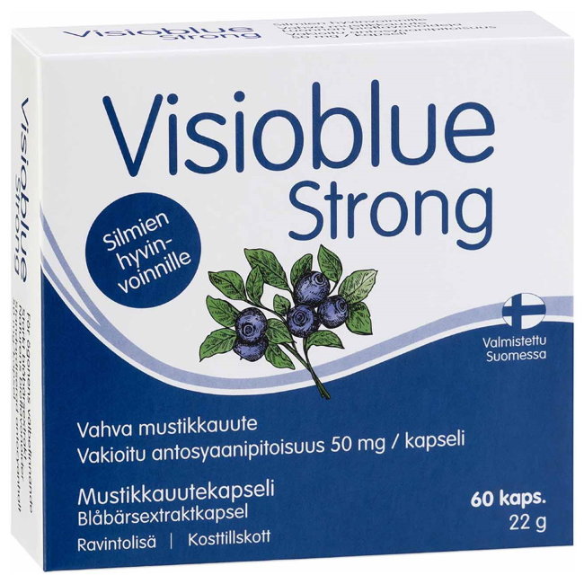 Витамины с экстрактом черники Visioblue Strong 60 капсул Hankintatukku