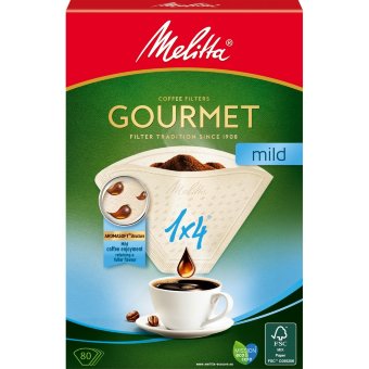 Фильтры для кофемашины Melitta Gourmet Mild 1х4/80 шт Фильтры для кофемашины Melitta Gourmet Mild 1х4/80 шт