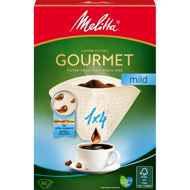 Фильтры для кофемашины Melitta Gourmet Mild 1х4/80 шт
