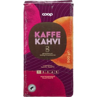 Кофе Coop светлой обжарки фильтрованный помол 500 гр