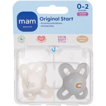 Силиконовая соска MAM Start Silk 2 шт 0-2 мес