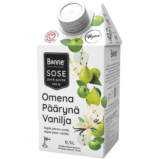 Фруктовое пюре Bonne Omena с грушей и ванилью 0,5 л