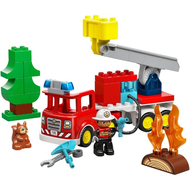 Конструктор LEGO® DUPLO Город 10473 пожарная машина, пожарный шланг и спасатель
