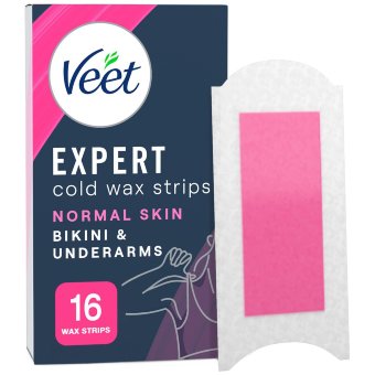 Холодные восковые полоски Veet Expert для зоны бикини и подмышек 16 шт/уп Холодные восковые полоски Veet Expert для зоны бикини и подмышек 16 шт/уп