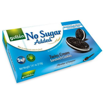 Печенье-сэндвич без сахара, Gullon No Sugar Added Twins Cocoa, 210 гр Печенье-сэндвич без сахара, Gullon No Sugar Added Twins Cocoa, 210 гр