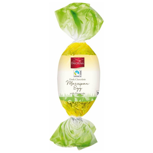 Шоколадное яйцо с марципаном и ананасом Favorina 100 гр