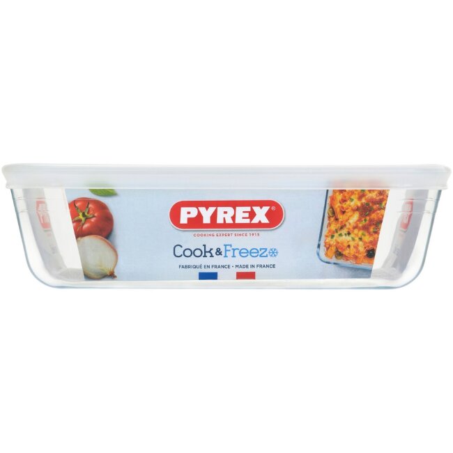 Стеклянная форма для запекания с крышкой Pyrex Cook & Freeze 19x14 см
