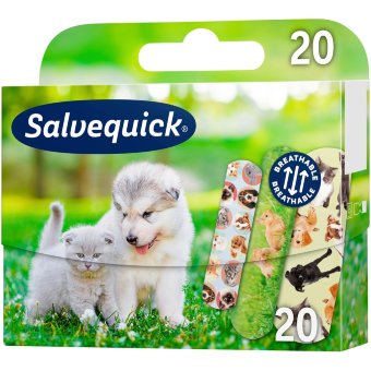 Пластырь детский Salvequick Animal Planet 20 шт