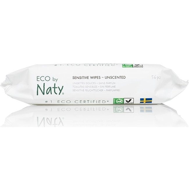 Влажные салфетки для чувствительной кожи Naty Eco Sensitive 56 шт/уп Влажные салфетки для чувствительной кожи Naty Eco Sensitive 56 шт/уп