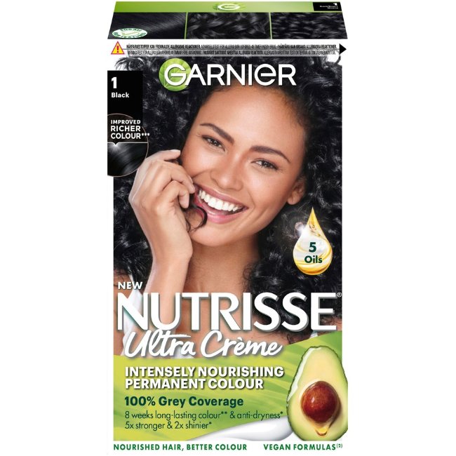 Стайлинг-крем для волос Garnier Nutrisse Ultra Creme 1.0 черный (1 шт) Стайлинг-крем для волос Garnier Nutrisse Ultra Creme 1.0 черный (1 шт)
