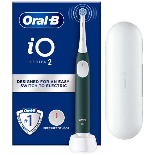 Электрическая зубная щетка Oral-B iO2 зеленая + дорожный футляр Электрическая зубная щетка Oral-B iO2 зеленая + дорожный футляр