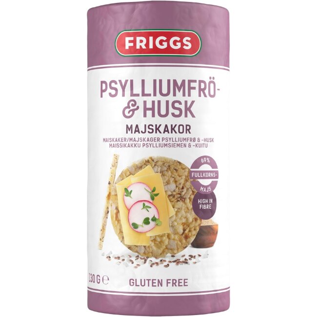 Кукурузный хлебец Friggs с псиллиумом и клетчаткой без глютена 130 гр