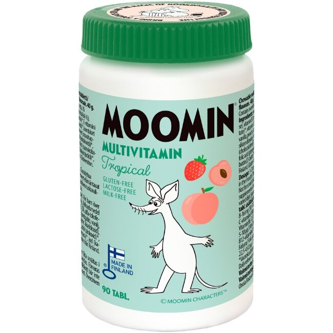 Мультивитаминные жевательные таблетки Moomin tropical 90 табл пищевая добавка