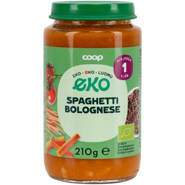 Спагетти болоньезе Coop Eko органические 210 гр 1 год
