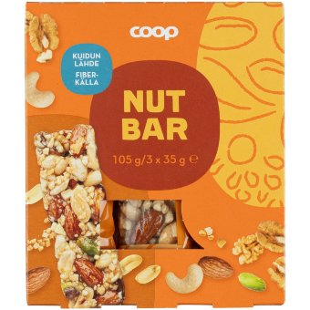 Батончик с орехами и медом Rainbow (уп 3 шт) 105 гр