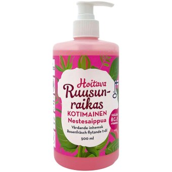 Гипоаллергенное жидкое мыло Hoitava Ruusun (роза) 500 мл Гипоаллергенное жидкое мыло Hoitava Ruusun (роза) 500 мл