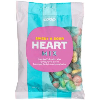 Леденцы Coop Heart mix 250 гр