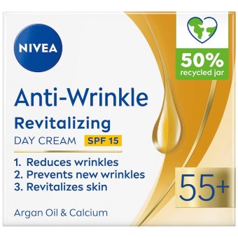 Дневной крем NIVEA Anti-Wrinkle + Revitalizing 55+ 50 мл Дневной крем NIVEA Anti-Wrinkle + Revitalizing 55+ 50 мл