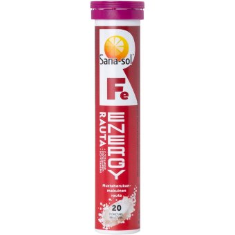 Витамины с железом, фолиевой кислотой, С и В12 Sana-sol Fe-Energia (чёрная смородина) 20 штук Витамины с железом, фолиевой кислотой, С и В12 Sana-sol Fe-Energia (чёрная смородина) 20 штук