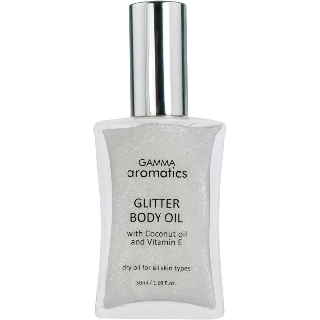 Масло для тела с белыми блёстками GAMMA aromatics White 50 мл
