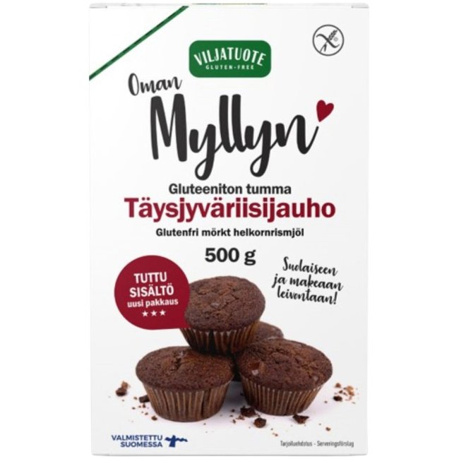 Цельнозерновая рисовая мука Viljatuote (без глютена) 500 г