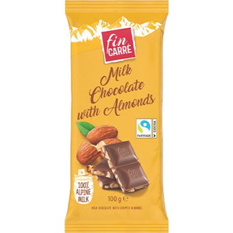 Молочный шоколад с миндальным орехом Fin Carre 100 гр