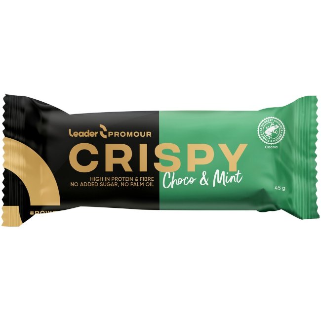 Протеиновый батончик Leader Promour Crispy с шоколадом и мятой 45 гр