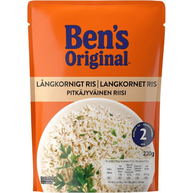 Готовый длиннозерный рис Ben's Original 220 гр