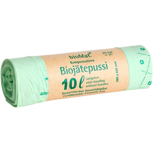Биоразлагаемые пакеты для биоотходов bioMat® 10 л 380x450 мм (уп 20 шт) Биоразлагаемые пакеты для биоотходов bioMat® 10 л 380x450 мм (уп 20 шт)