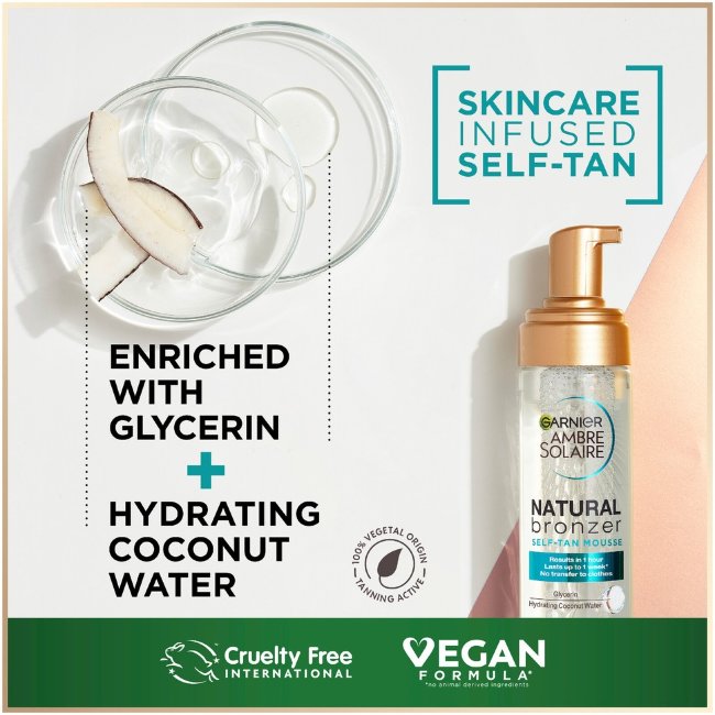 Автозагар-пенка Garnier Ambre Solaire Natural Bronzer для нормальной кожи 200 мл Автозагар-пенка Garnier Ambre Solaire Natural Bronzer для нормальной кожи 200 мл