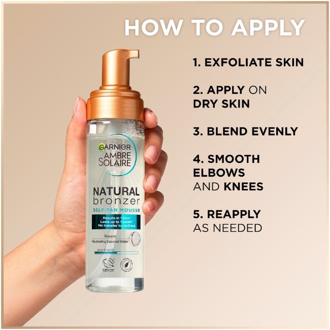 Автозагар-пенка Garnier Ambre Solaire Natural Bronzer для нормальной кожи 200 мл Автозагар-пенка Garnier Ambre Solaire Natural Bronzer для нормальной кожи 200 мл