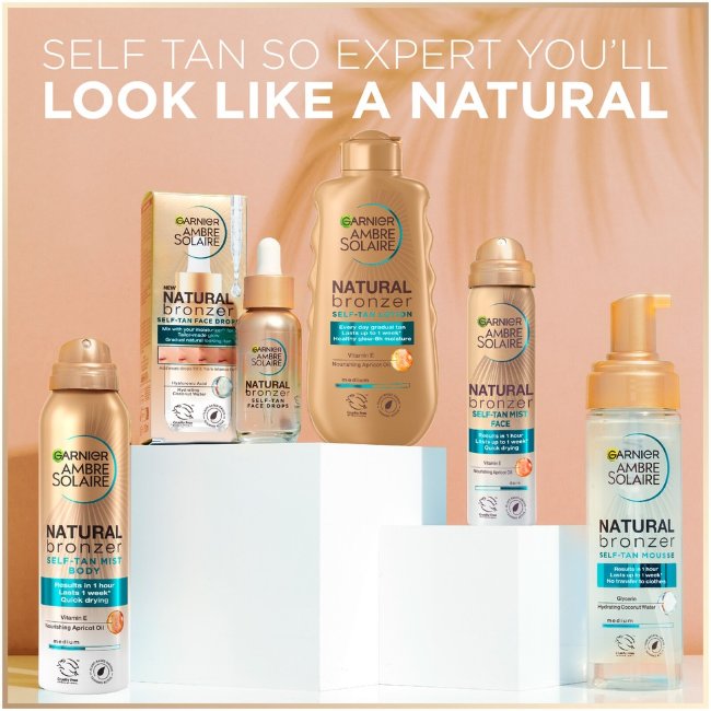 Автозагар-пенка Garnier Ambre Solaire Natural Bronzer для нормальной кожи 200 мл Автозагар-пенка Garnier Ambre Solaire Natural Bronzer для нормальной кожи 200 мл