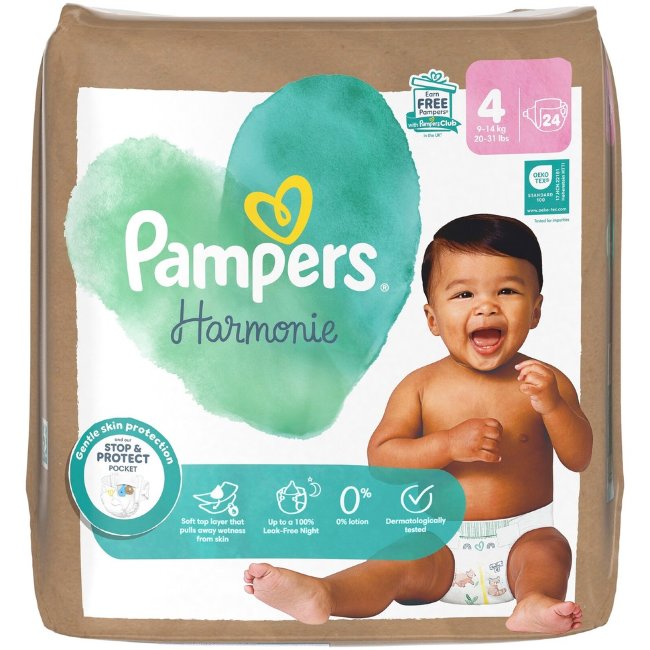 Подгузники Pampers Harmonie S4 9-14 кг 24 шт Подгузники Pampers Harmonie S4 9-14 кг 24 шт