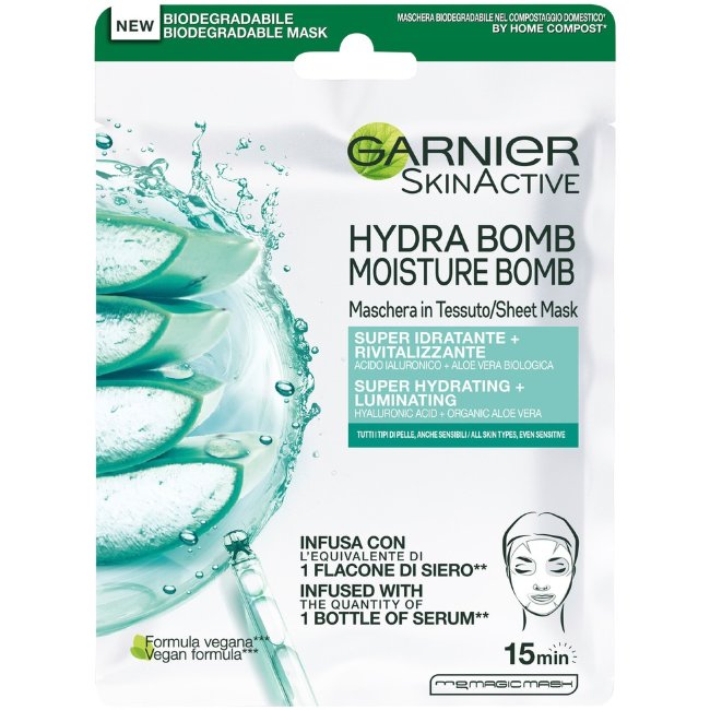 Тканевая маска Garnier SkinActive Hydra Bomb суперувлажняющая + ревитализирующая 28 гр Тканевая маска Garnier SkinActive Hydra Bomb суперувлажняющая + ревитализирующая 28 гр