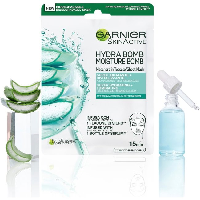 Тканевая маска Garnier SkinActive Hydra Bomb суперувлажняющая + ревитализирующая 28 гр Тканевая маска Garnier SkinActive Hydra Bomb суперувлажняющая + ревитализирующая 28 гр
