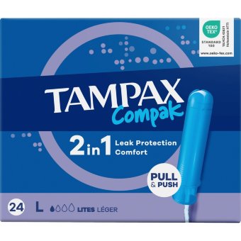 Тампоны Tampax Compak Lite 24 шт Тампоны Tampax Compak Lite 24 шт