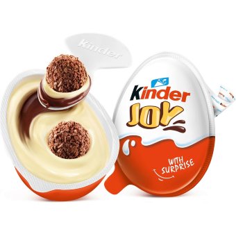 Хрустящие вафельные шарики с молочным какао и молочным кремом Kinder Joy с игрушкой 20 гр