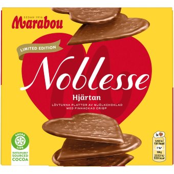 Шоколад в форме сердец Marabou noblesse 130 гр