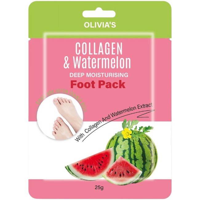 Маска для ног OLIVIA'S с коллагеном и арбузом