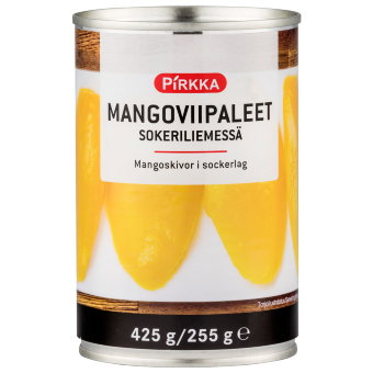 Кольца манго в сиропе Pirkka 425г/255г Кольца манго в сиропе Pirkka 425г/255г
