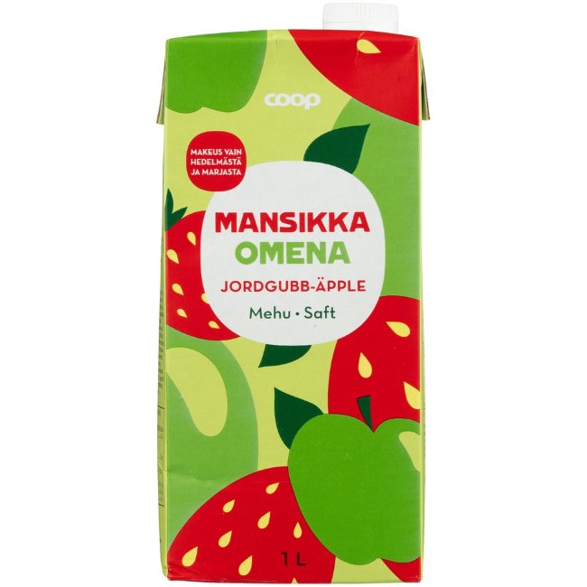 Сок клубника-яблоко Coop 1 л