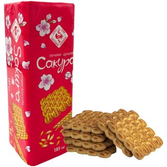 Сахарное печенье Zhytomyr Sakura 185 гр Сахарное печенье Zhytomyr Sakura 185 гр