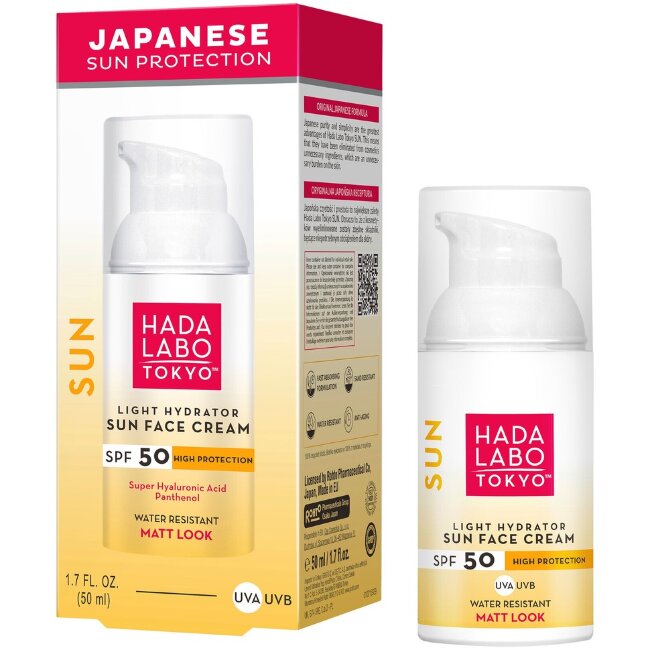 Легкий увлажняющий солнцезащитный крем для лица HADA LABO TOKYO SPF 50 50 мл