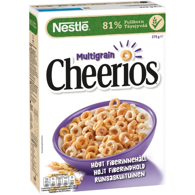 Многозерновые хрустящие мультизерновые злаковые хлопья Nestlé Cheerios 375 гр