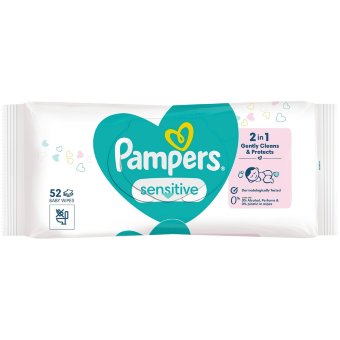 Влажные салфетки Pampers Sensitive 52 шт